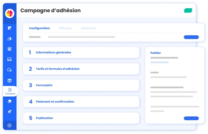 Aperçu du module Adhésions dans Mon Asso Facile