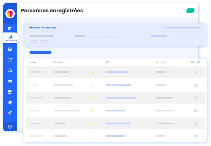 Aperçu du module Gestion des membres dans Mon Asso Facile