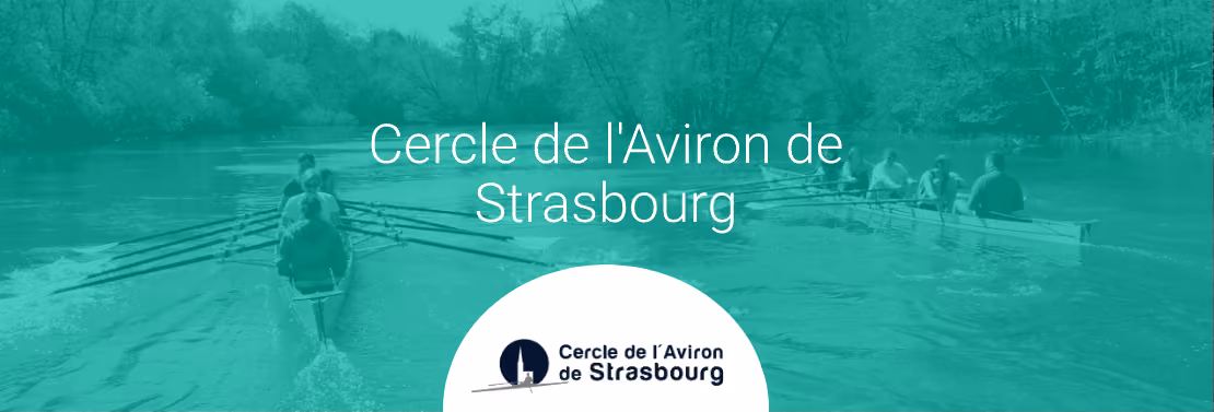 Une équipe du Cercle de l'Aviron de Strasbourg en sortie sur l'eau
